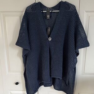 Vince Camuto Navy Open-Knit Women'